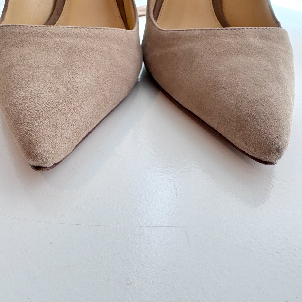 Alexandre Birman Suede T-Strap Pumps Heels Size 38.5 Designer - Picture 9 of 14